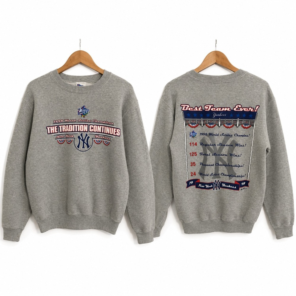 Vtg 1998 Pro Player New York Yankees USA Sweatshirt Youth 18/20 (Fit Adult‎ S)